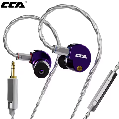 CCA Phoenix HiFi Earphones Dynamic Drive LCP Diaphragm Earphones Noise Cancelling Replaceable 2PIN C