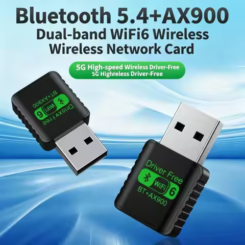 WiFi 6 USB Network Adapter AX900M, Bluetooth 5.4, Dual Band 2.4G/5GHz Wireless Card for PC Laptop, 2