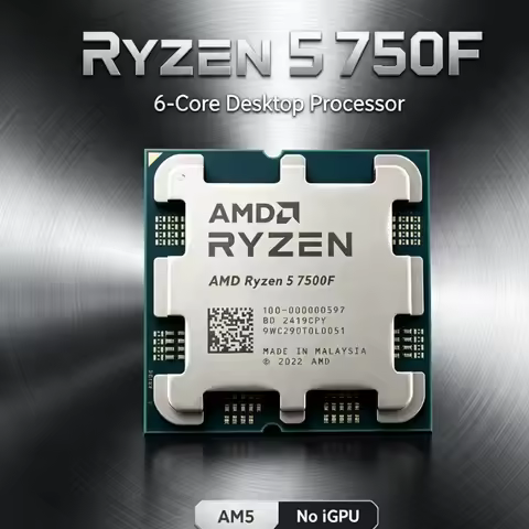 Zen4 Desktop Chip Ryzen 5 7500F 3.7GHz Base Frequency AM5 Tray Processor For Gaming Host Assembly