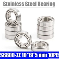 S6800zz Bearing 10*19*5 Mm 10 PCS S6800 Z ZZ S 6800 440C Stainless S6800z Bearings
