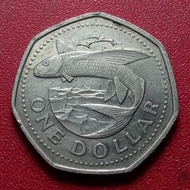 koin Barbados 1 Dollar Elizabeth II non-magnetic 1988-2005
