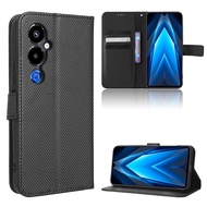 Ốp Cho Tecno Pova 4 Pro Ốp Đứng Giá Đỡ Điện Thoại Nắp Gập Ốp Tecno Pova 4 Pro Ốp Lưng Da PU Dạng Ví