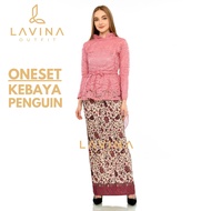 Lavina – Premium Brocade Kebaya Set with Batik Pleated Skirt – Modern Kebaya for Parties, Graduation