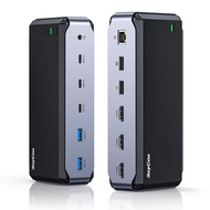 USB C Docking Station Dual Monitor for MacBook Pro/Air, 13-in-1 Triple 4K Display Laptop USB-C Hub,