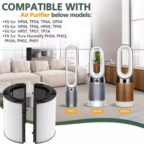 2 In 1 HEPA And Carbon Filter For Dyson TP04 HP04 TP07 TP06 HP06 PH02 PH01 PH03 PH04 HP09 TP09 HP07 