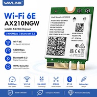 WAVLINK WiFi 6E PCIe Card AX5400 Tri-band 6GHz 2400Mbps Bluetooth 5.3 Intel AX210 with Magnetic Ante