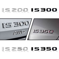 1Pcs Chrome Metal Black Silver IS200 IS300 IS250 IS350 ALTEZZA Logo Auto Body Rear Trunk Emblem Badg
