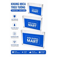 Mica Shelf for Transparent Wall-Mounted Flyers in horizontal sizes A3, A4, A5, A6 for individuals, a