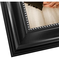 5x7 Picture Frames set of 2, Wood Photo frames 5x7 with HD Glass, Tabletop Display & Wall Mount, Bla