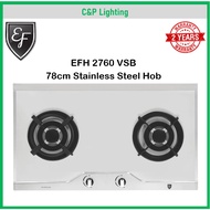 EF 78cm 2 Burner Stainless Steel Cooker Hob Gas Stove EFH 2760 TN VSB