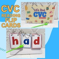 CVC Reading Flip Cards ENGLIS AND TAGALOG Laminated CVC Words Builders for Kids thinkingtots.shop