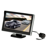 จอแสดงผล LCD TFT ดิจิตอล5นิ้วระบบถอยรถมองหลังสำรอง + กล้องจอดรถแบบ HD ขาตั้งปรับได้