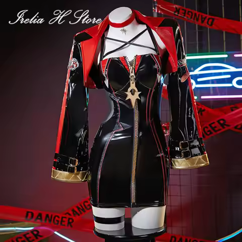 Irelia H Store Mavuika From Genshin Impact Cosplay Costume Game Pyro Archon Mavuika PU Racing dress 