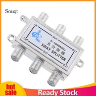 Metal 5 Way Coaxial Cable Splitter for Satellite TV Antenna Signals 5-2050MHz