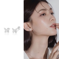 JOJO COCO Korean Hollow Bowknot Screw Earrings for Women