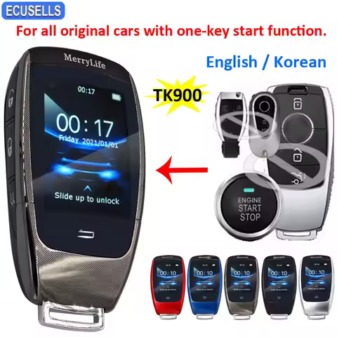 Modified 3B Smart Keyless Remote Car Key TK900 with LCD Screen for S Class 500L S450L for BMW Englis
