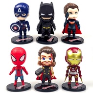 6 PCS Avengers Birthday Cake Decoration Spider-Man, Batman, Iron Man Birthday Cake Decoration Orname