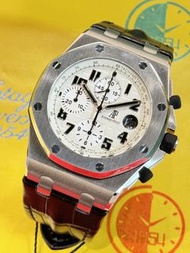 🧺洗衣街店🧺🌈🌈新返貨啦🌈🌈🤍🤍Audemars Piguet Royal Oak Offshore 26170ST🤍🤍🩶全鋼款式🩶🤍象牙白錶面🤍42mm 自動計時機芯🤍🤍連原裝AP 鋼摺扣🤍 狀態一