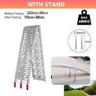 ATV Aluminum Alloy Ramp Motorcycle Folding Ladder Loading Trailer Transport Loading Unloading ATV坡道