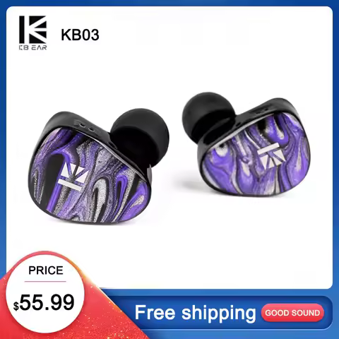 KBEAR KB03 Bone Conduction & DD & BA Hybrid HiFi Earphones Sound Unleashed In Ear Monitor Wired Head