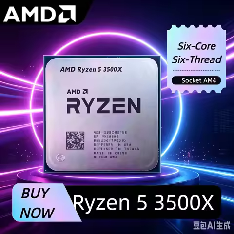 AMD Ryzen5 3500X 7NM Manufacturing Desktop Chip 3.6GHz 6C6T 32MB L3 Cache 65W TDP Socket AM4 Model 1