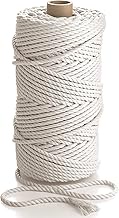 Macrame Rope 5mm 218 yd (2 Rolls *100m) - Natural Cotton Cord - 3PLY Strong Cotton String - Knitting, Crochet, Macramé - Handbag, Hanging Basket, Dream Catcher - Ivory White – MB Cordas