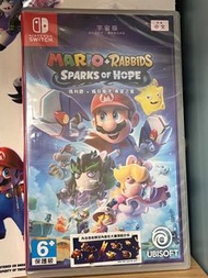 全新 switch game 瑪利歐加瘋狂兔子希望之星  $170 與瑪利歐、路易吉、碧姬公主、瘋兔碧姬公主、瘋兔路易吉和他們的好友組隊，踏上跨銀河系的冒險，擊敗邪惡化身並拯救星可夥伴。   一邊揭開