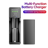 Elough Smart LCD Display Battery Charger USB - For 21700 26650 18650 18350 18500 Li-ion/IMR/INR/ICR 