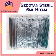 Black Sterile Straws PLASTIC COVER 6mm 19.5 cm 500pcs | DIAS Premium Straw opp 6ml | Jumbo Iced Tea 