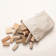 【Oak Village】日本樹種原木積木組 (附收納袋)