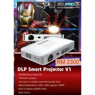 Portable Mini Projector DLP Smart Projector V1 Home Cinema Projector School Teaching Projector