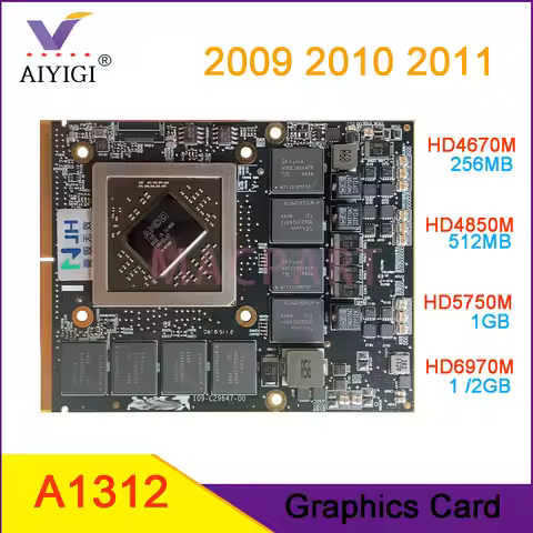 Original HD4670M HD4850M HD5750M HD6970M 256MB 512MB 1GB 2GB For Apple iMac 27" A1312 Graphic Video 