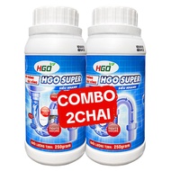 [COMBO 2] Bột Thông Cống Cực Mạnh HGO SUPER Thông Tắc Bồn Cầu Bồn Rửa Bát Đường Ống Nhanh Chóng Hiệu