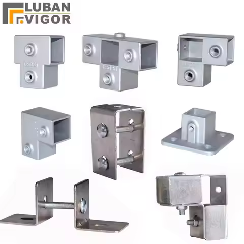 20x20 25x25 30x30 40x40mm Stainless Steel Square Tube Connector Fasteners Fixed Buckle Corrosion Res