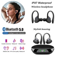 【Deal】 Wireless Bluetooth Earphones Ear-Hanging Headset Tws Sports Ipx7 Waterproof Noise Reduction Headset Hifi Stereo Earbuds With Mic