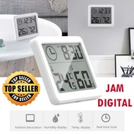 Jam Meja Dinding Digital Thermometer Hygrometer Sensor Pengukur Suhu Temperatur Kelembapan Termomete