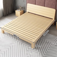 IM ไม้จริง 100% เตียง 3.5/5/6 ฟุต เตียงนอน เตียงไม้สนไม้แท้ สามารถใช้ได้อย่างน้อย 10 ปี เตียงไม้ เตียงไม้จริง เตียงไม้ถูกๆ Wooden bed