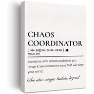 Goood Chaos Coordinator Canvas Wall Art Gifts Motivational School Counselor Definition Canvas Print 