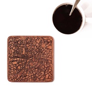 Edinburgh Dublin O3DesignStudio Original Design Creative Gift Wood Map Coaster American Simple Style