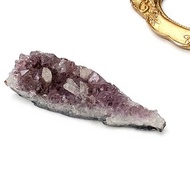 天然原礦小紫水晶簇共生方解石 家居 辦公室 療癒 風水擺件