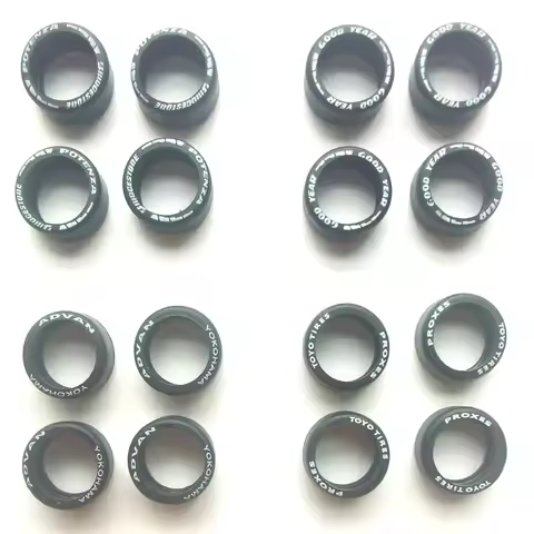 1/64 Model Cars Smooth Rubber Tires / Lettering Tires Size 10.7mm*5.1mm for Modifying 1:64 Matchbox/