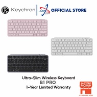 Keychron B1 Pro Ultra-Slim Wireless Keyboard - Space Grey/Ivory White/Blossom Pink
