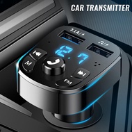 บลูทูธรุ่น5.0เครื่องส่งสัญญาณ FM ในรถเครื่องส่งสัญญาณ Bluetooth5.0 USB คู่ที่ที่ชาร์จแบตในรถรวดเร็วบลูทูธติดรถยนต์