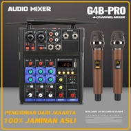Mixer Audio Profesional G4B-PRO Termasuk mikrofon nirkabel UHF Mendukung mode EQ fungsi perekaman Bluetooth/USB/PC/MP3 Peralatan Audio Profesional