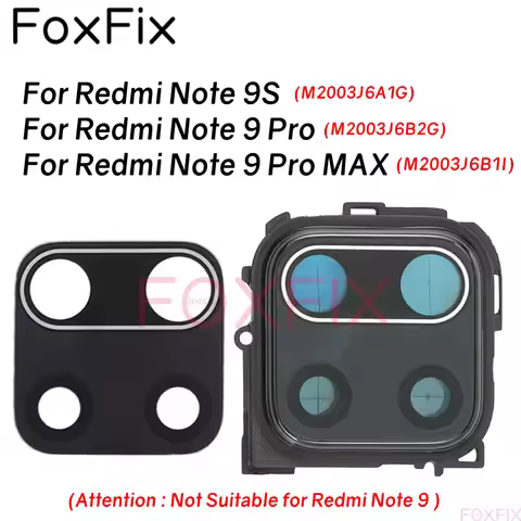 Rear Back Camera Lens Glass Cover For Xiaomi Redmi Note 9S Note 9 Pro MAX M2003J6A1G M2003J6B2G M200