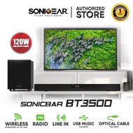 SonicGear SonicBar BT3500 Soundbar and Subwoofer | Optical Line-In | Coaxial Line-In | Bluetooth 5.0 | FM Radio