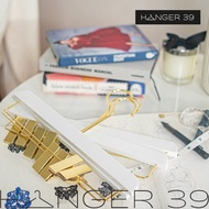 Pants Hanger Clip Real Wood Model DU-08 Gold 12 Clamps