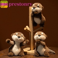 PRESTONRY Otter Plush Keychain, Soft Material Cute Design Otter Backpack Pendant, Animal Pendant Rea