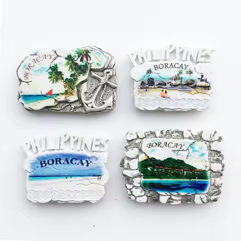 Philippines Boracay Island 3D Fridge Magnets Collection Handicraft Gift Tourism Souvenir Resin Refri