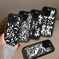 Black and white pattern Casing for Infinix Tecno ITEL Smart POP Spark A80 20 7 GO P65 GT Pro 2023 So